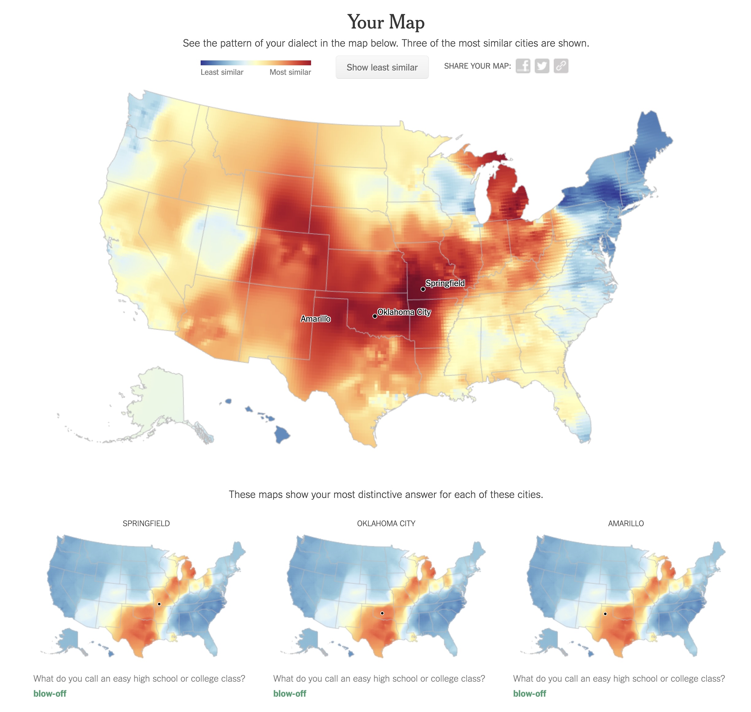 New York Times Dialect Map