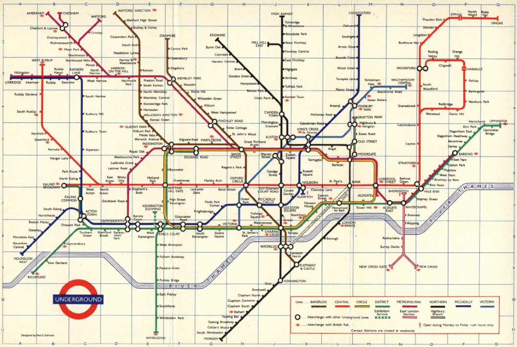Harry Beck's London Underground map