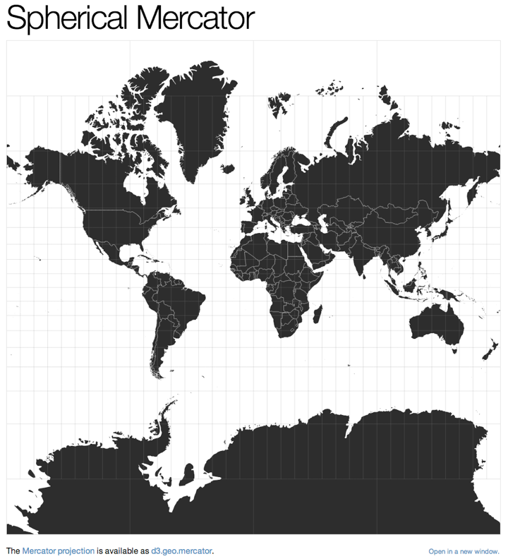 Mercator showing Greenland vs Africa